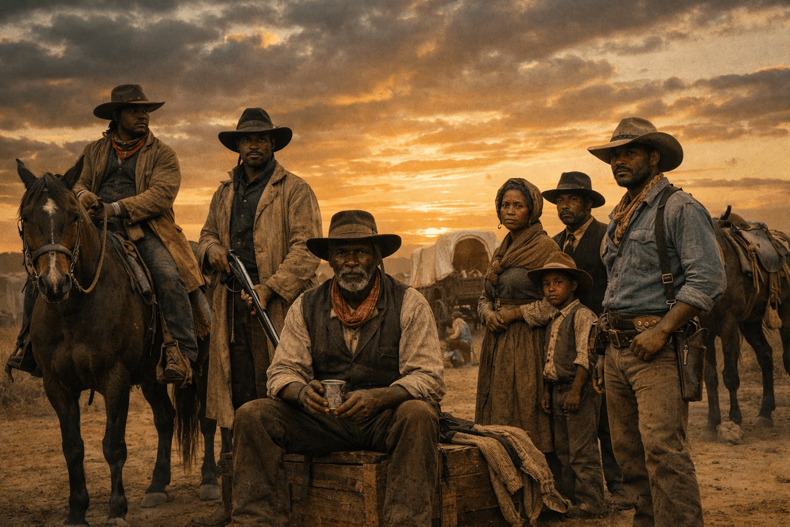 Interesting black history facts from the Old West featuring African American cowboys