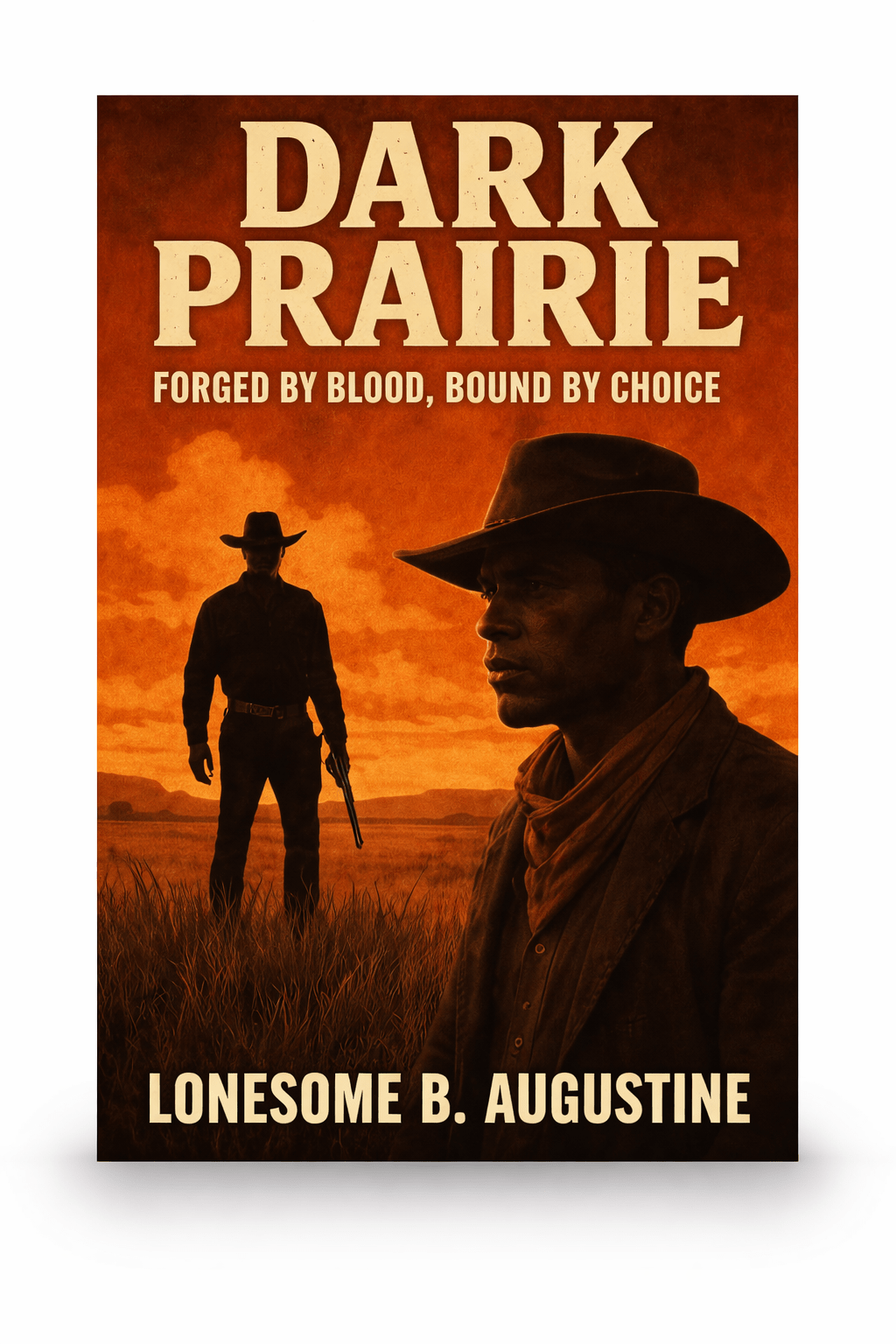 Dark Prairie Forged by Blood Bound by Choice Black Western novel cover signed copy