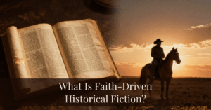 Faith-driven Black history author blog featured image — open Bible and Black cowboy silhouette at sunset